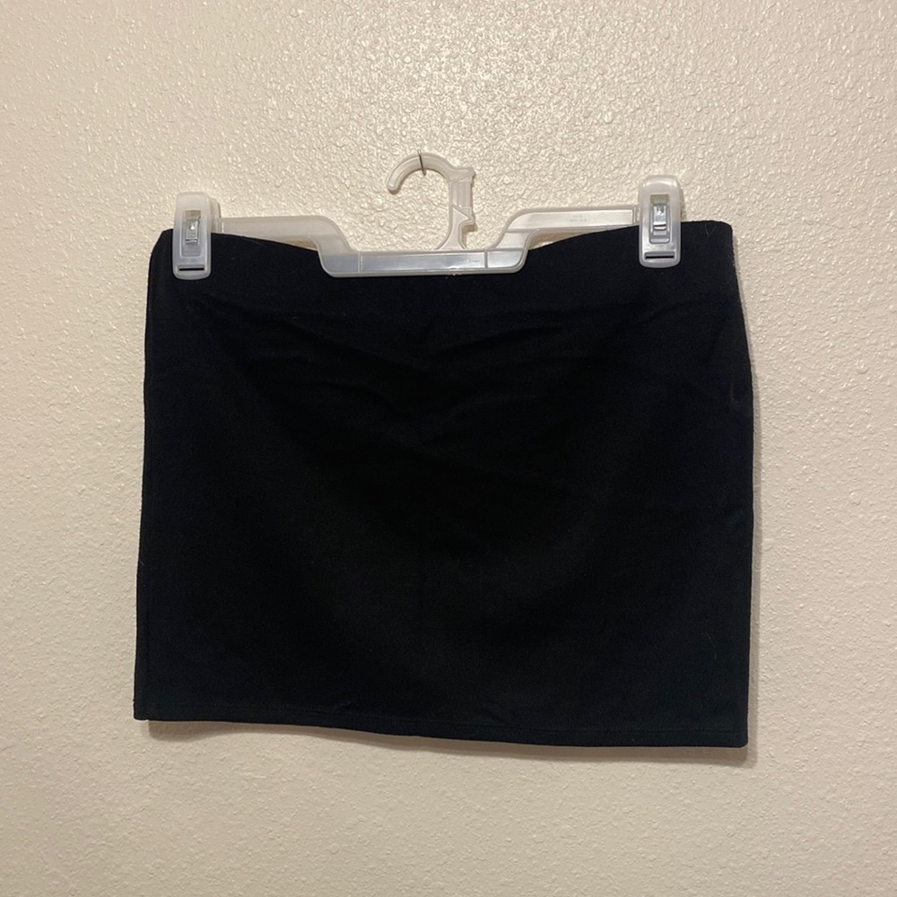Black mini skirt
